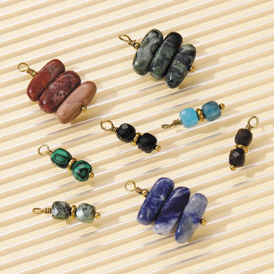 1 Piece Retro Beads Natural Stones Women's Pendants Picture5
