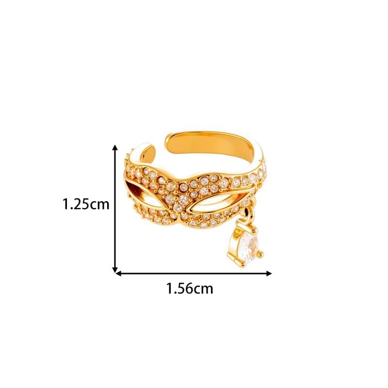 1 Piece Bow Knot Copper Gold Color Zircon Clip-On Earring Picture2