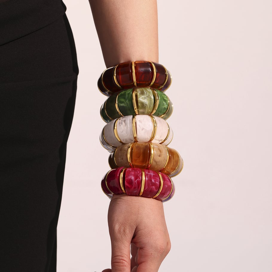 1 Piece Classic Series Bohemian Circle Natural Stones Women's Bangles Picture5