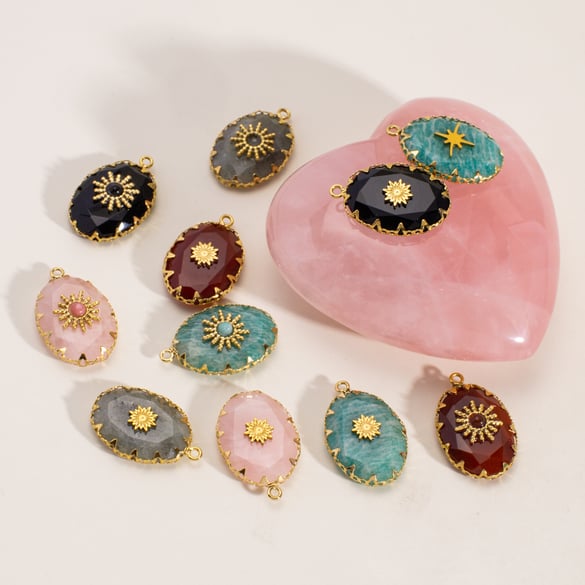 1 Piece Romantic  Elegant Irregular Shape Sun Natural Stones Women's Pendants 2