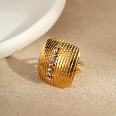 1 Piece Luxurious Stainless Steel Statement Ring h5 Picture2