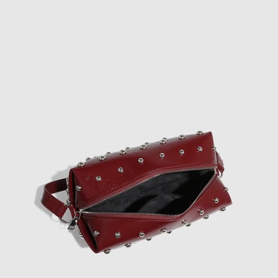Bolso de mano de PU con remaches punk de serie simple para mujer de 1 pieza h5 Imagen5