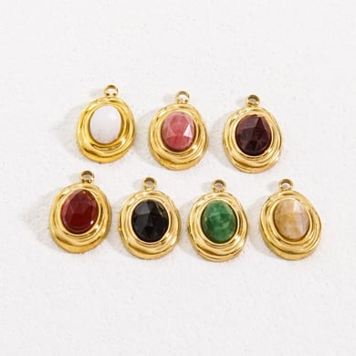 1 Piece Simple  Retro Irregular Shape Natural Stone Women's Pendants h5 Picture5