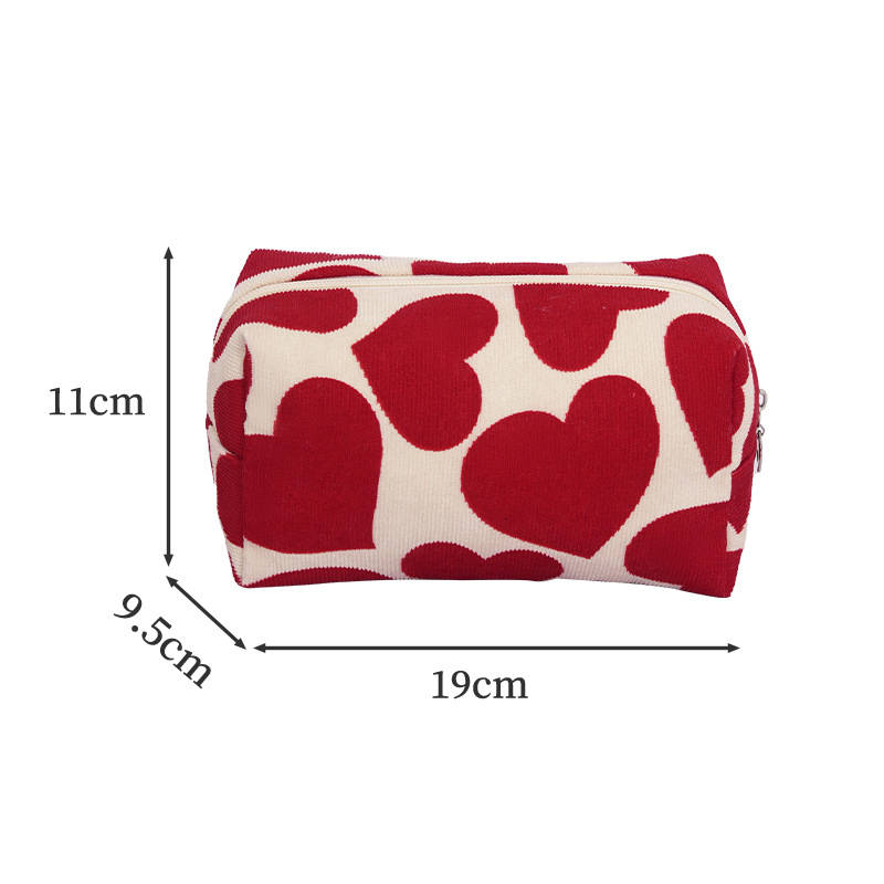 1 paar Simple Series Casual Heart make-uptassen voor dames 