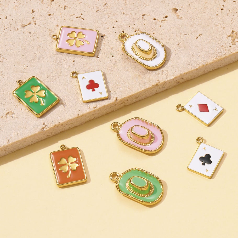 1 Piece Daily Poker Stainless Steel Women's Pendants h5Picture4