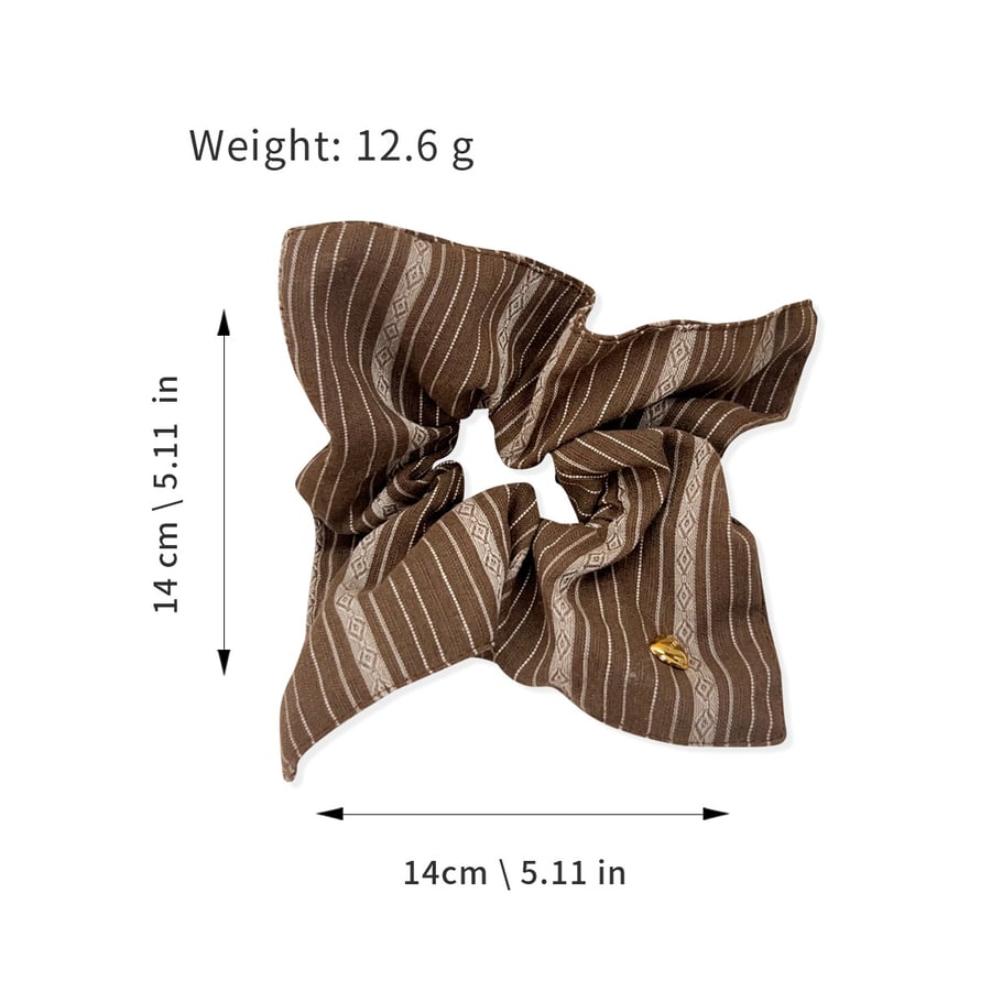 1 Piece Classic Strip Canvas Women's Scrunchies Picture6