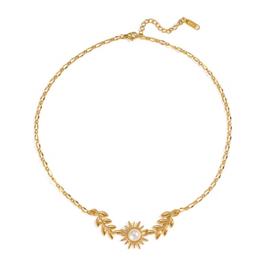 1 pezzo di collana con ciondolo a forma di sole in acciaio inossidabile, elegante e lussuoso, da donna h5 Immagine6