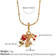 PJ866G-XL567G1.3MM slangenbot clip kogelketting Afbeelding4