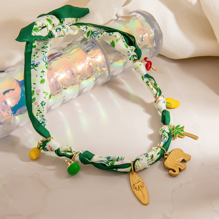 1 stuk stoffen hanger ketting Afbeelding5