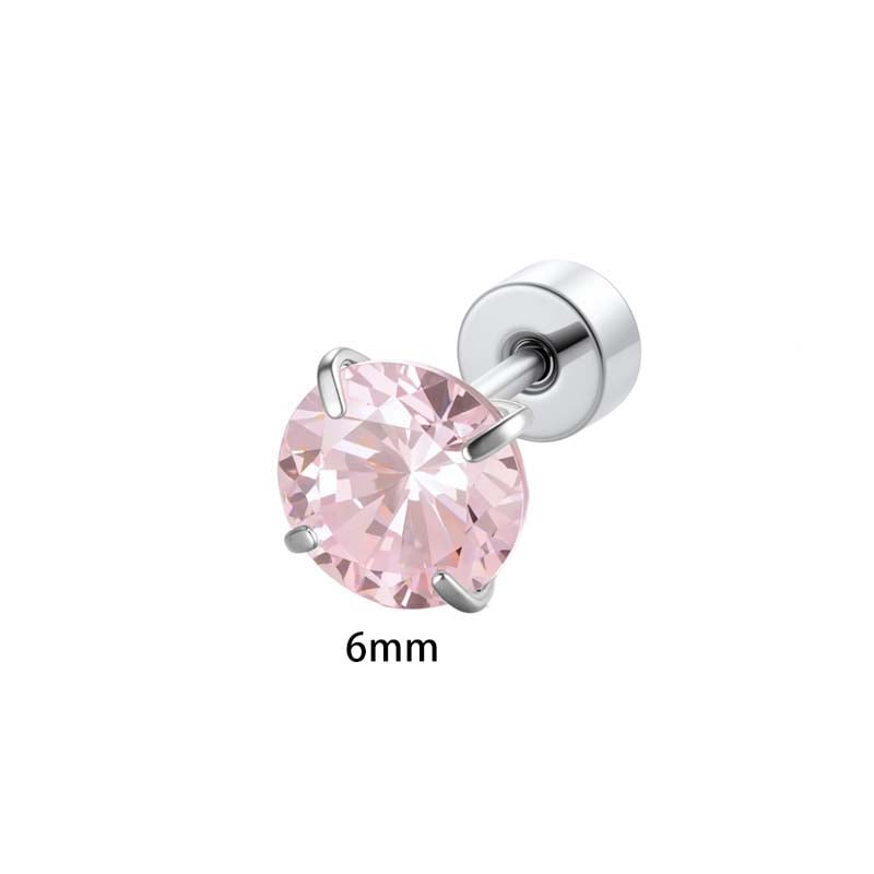 1 Piece Stainless Steel Zircon Piercing Earring Picture2