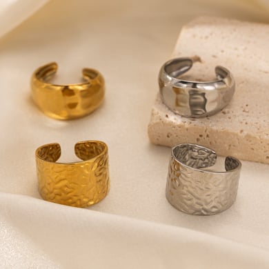1 Piece Stainless Steel Gold Color Statement Ring h5 Picture4