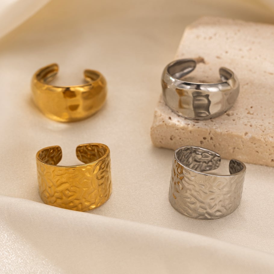 1 Piece Stainless Steel Gold Color Statement Ring Picture4
