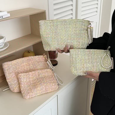 1 Parça Simple Series Klasik Karışık Renkli Polyester Kadın Makyaj Çantası h5 Resim2