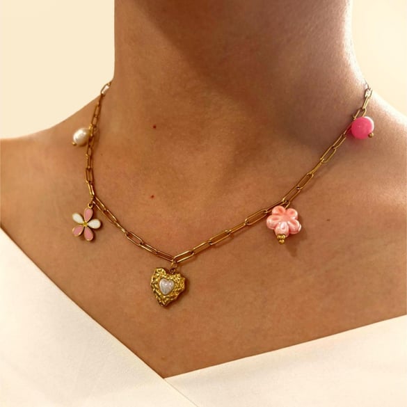 1 Piece Oceanic Stainless Steel Gold Color Pendant Necklace