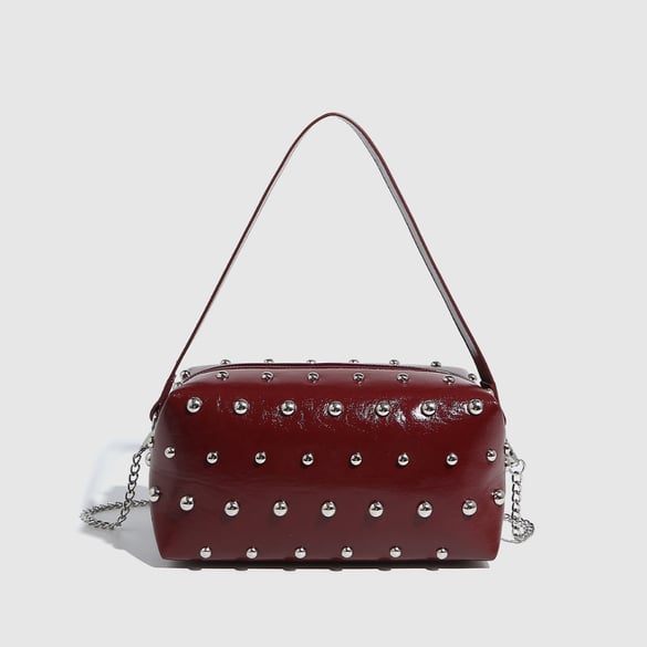 1 Piece Simple Series Punk Rivet PU Women's Handbags 2