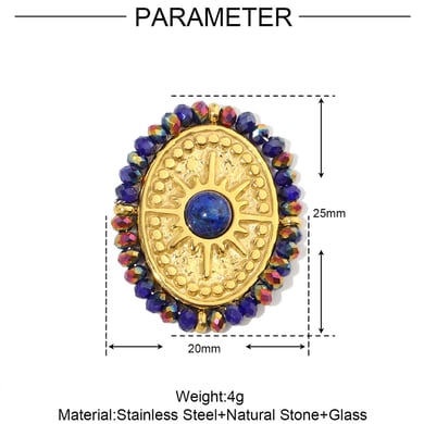 1 pieza de colgantes de piedras naturales de forma irregular para mujer h5 Imagen2