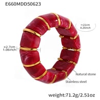 E660-Rose red elastic bracelet 20cm Picture7