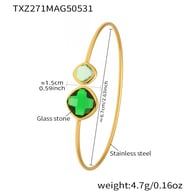 TXZ271-Gold imported Czech green glass bracelet 