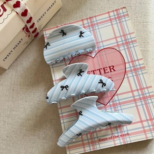 1 Pair Simple Series Sweet Bow Knot Acetate Women's Hair Claws