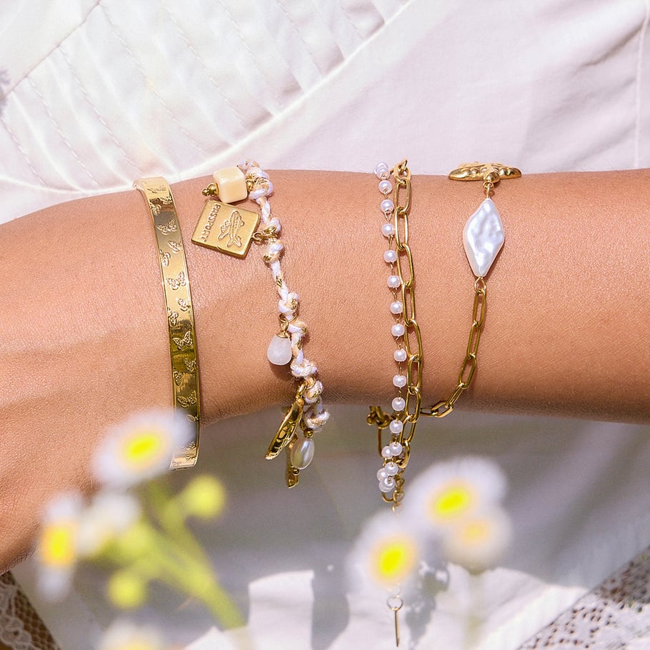 1 stuk ontwerpbare donutvormige damesarmband van roestvrij staal met bedel Afbeelding7
