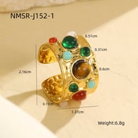 NMSR-J152-1 Tiger Eye Stone Ring/One Size 
