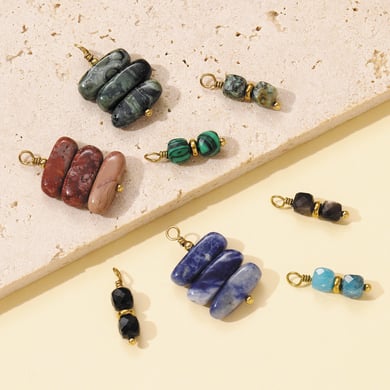 1 Piece Retro Beads Natural Stones Women's Pendants h5 Picture4