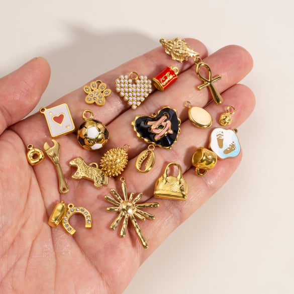Colgante DIY clásico, lindo y versátil de acero inoxidable