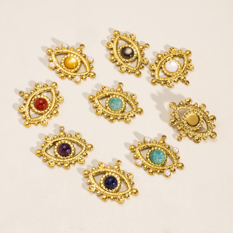 1 Piece Eyes Shape DIY Stainless Steel Pendants Picture3
