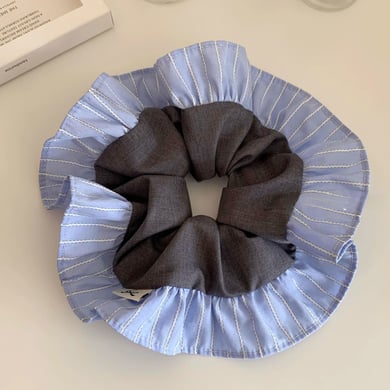 1 stuk romantische serie elegante scrunchies van streepstof voor dames h5 