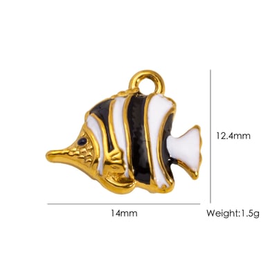 Classic Ocean Series Cute Dolphin Stainless Steel DIY Pendant h5 