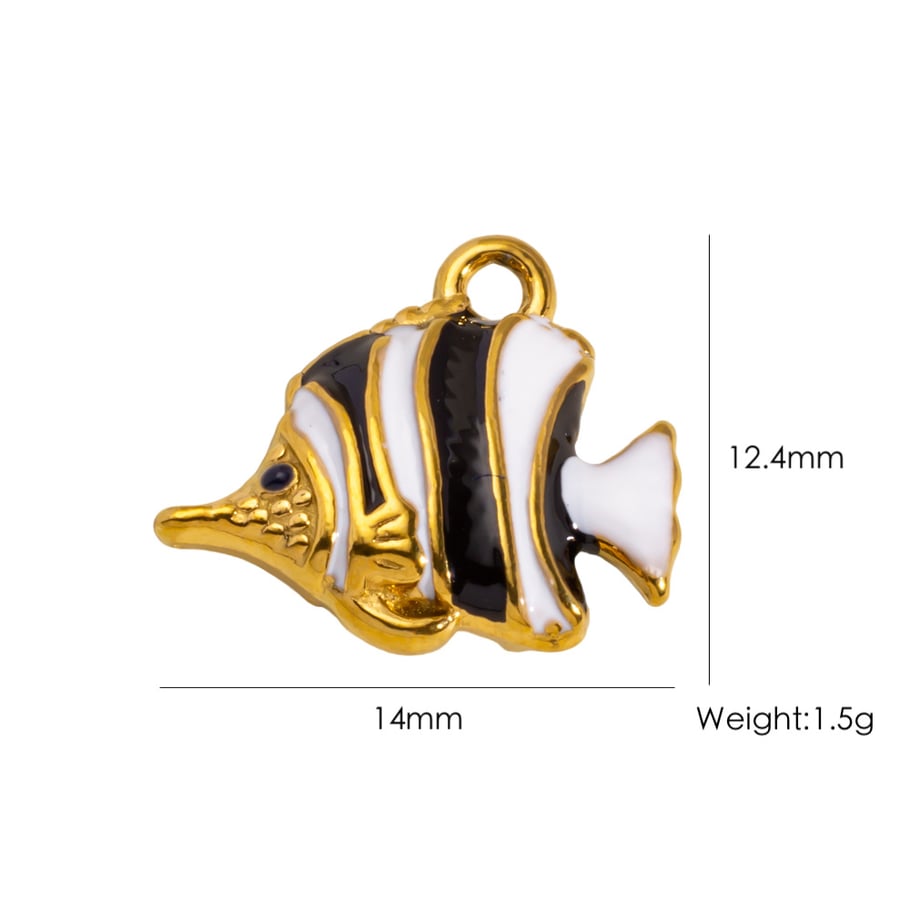 Classic Ocean Series Cute Dolphin Stainless Steel DIY Pendant 