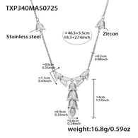 TXP340-Steel Bell Necklace 46.5+5.5cm Picture2