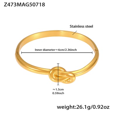 Braccialetti da donna in acciaio inossidabile color oro, forma irregolare minimalista, 1 pezzo h5 