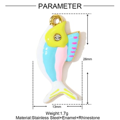 1 colgante de acero inoxidable con diseño de pez glamuroso para mujer h5 Imagen2