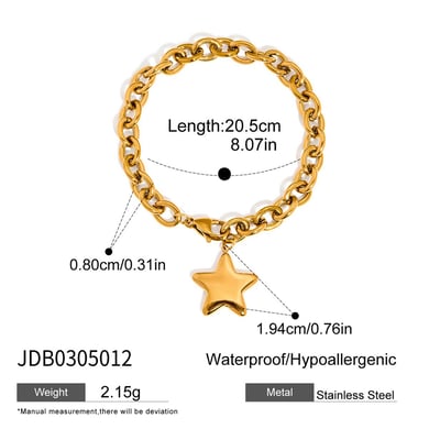Star Stainless Steel Gold Color Pendant Necklaces h5 