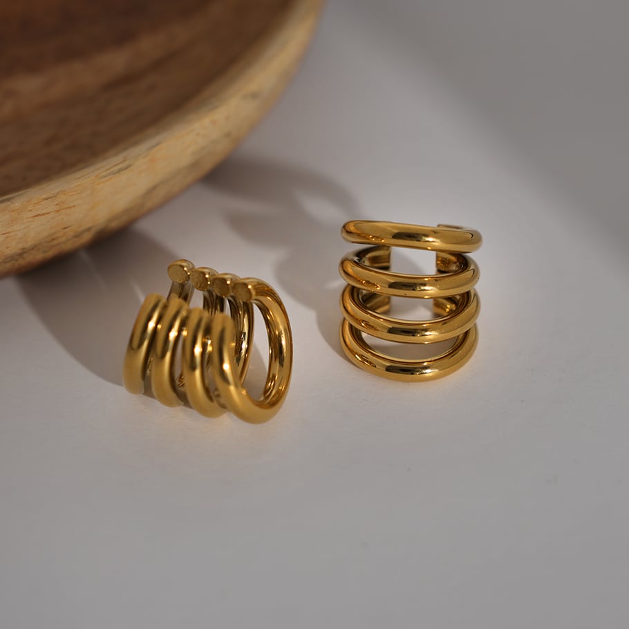 1 Stück einfache Ohrmanschetten aus Edelstahl in verschiedenen Farben und Gold für Damen Bild6