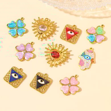 1 Piece Retro Four Leaf Clover Women's Pendants h5 Picture3