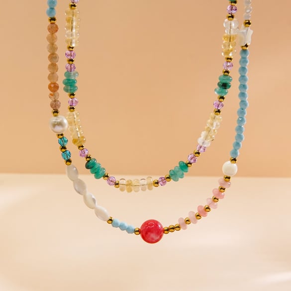 Lichte luxe en elegante kralenketting voor dames