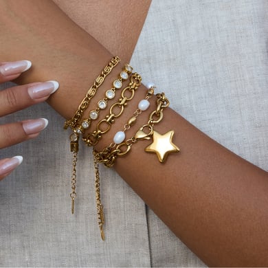 Star Stainless Steel Gold Color Pendant Necklaces h5 Picture5