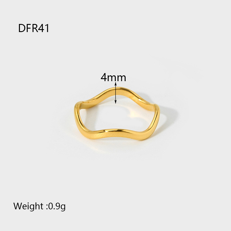 1 Pair Simple  Daily Geometric Stainless Steel Women's Rings 