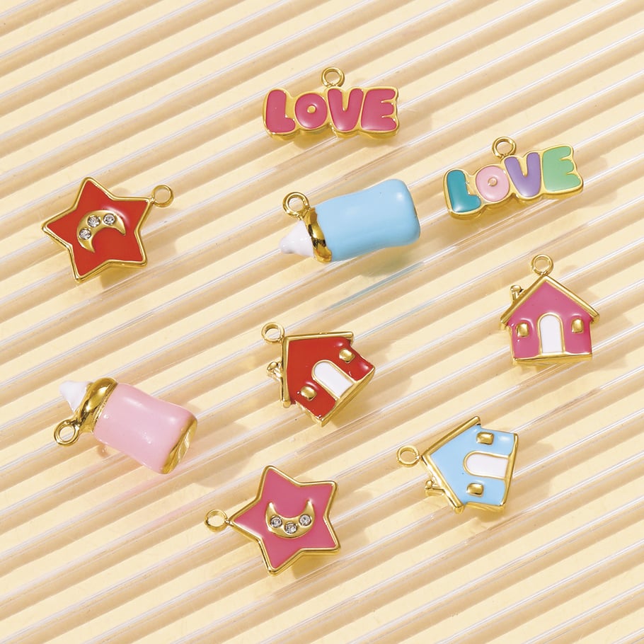 1 Piece Cute House Stainless Steel Women's Pendants Picture3