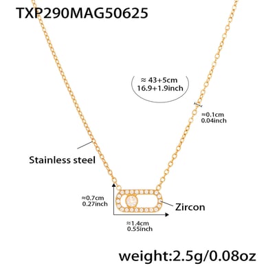 1 Piece Elegant Irregular Shape Stainless Steel Gold Color Women's Necklaces Sets h5 