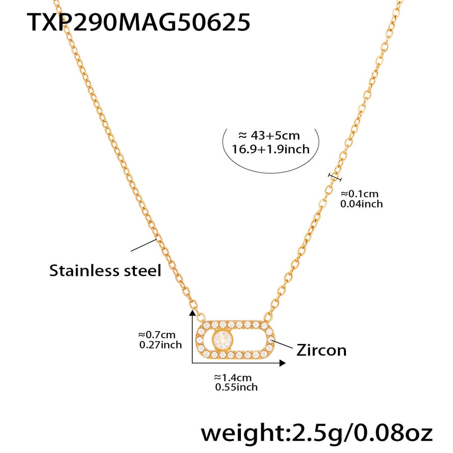 1 Piece Elegant Irregular Shape Stainless Steel Gold Color Women's Necklaces Sets 