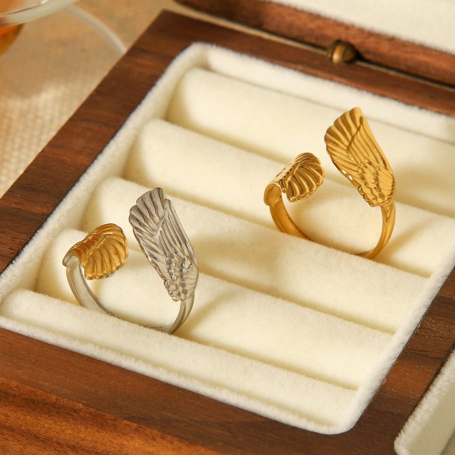 1 Piece Mixed Gold Color & Silver Colors Stainless Steel Gold Color Statement Rings Picture7