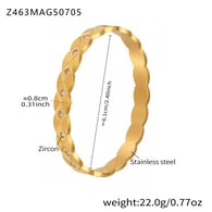 Z463-Gold Zircon Bracelet Picture11