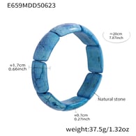 E659-Natural stone light blue bracelet 20cm (the color of the natural stone is slightly different, please be careful if you mind Picture3