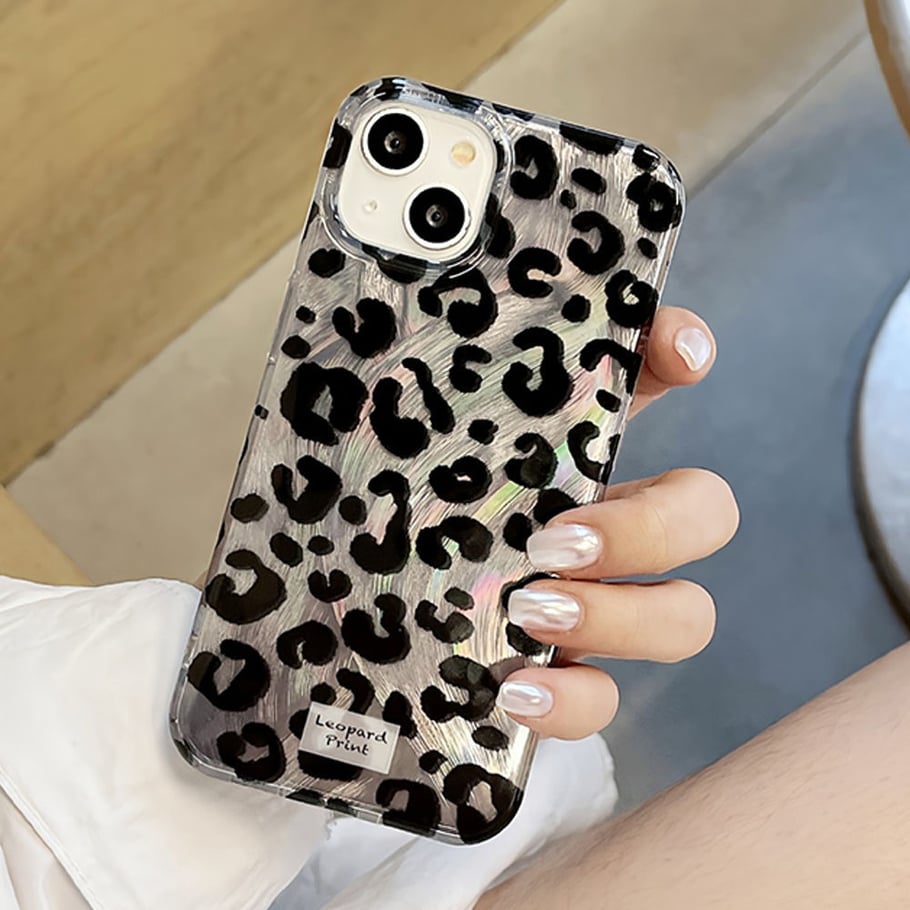 1 Paar modische und vielseitige TPU-Telefonhüllen mit Leopardenmuster Bild3