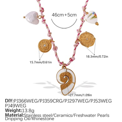 Heart Stainless Steel DIY Pendant Necklace Set h5 