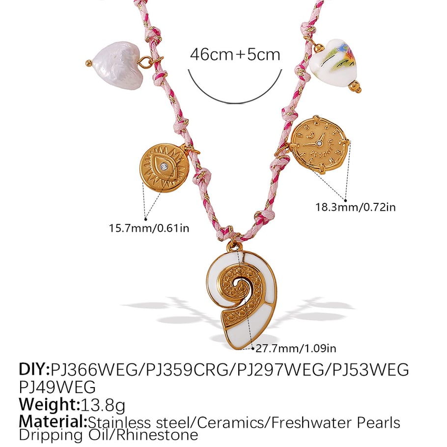Heart Stainless Steel DIY Pendant Necklace Set 