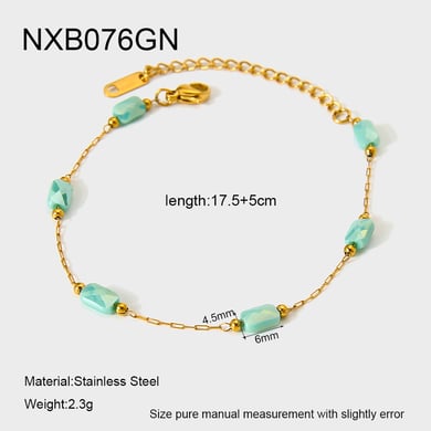 1 Piece Luxurious Elegant Chain  Stainless Steel  Women's Chain Bracelets h5 